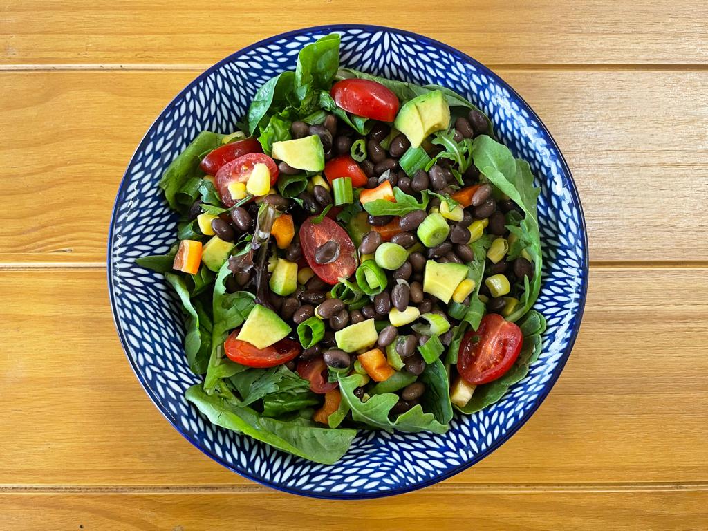 Corn Bean Green Onion Salad (V)