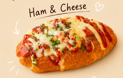 Ham & Cheese SeaSalt Roll