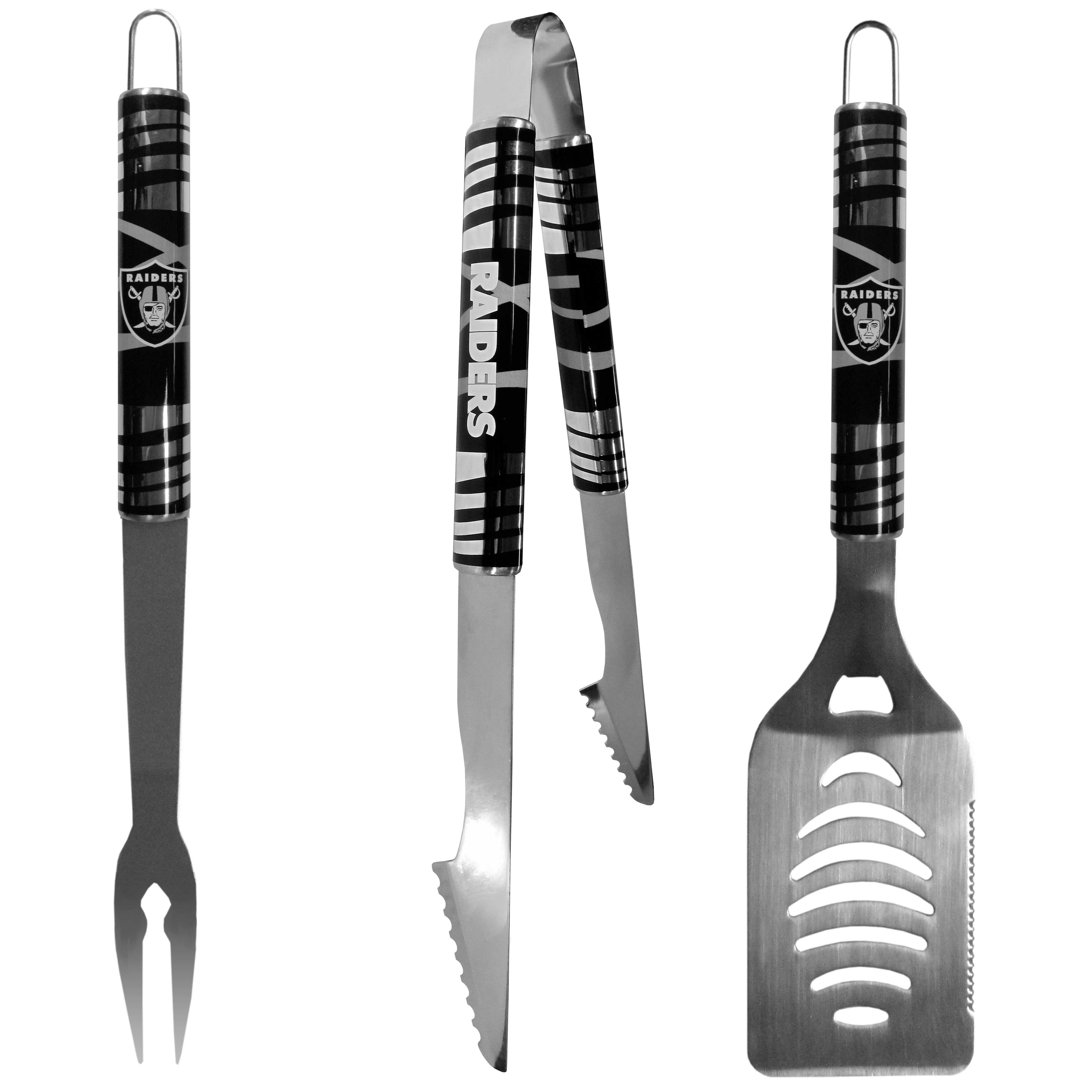 Las Vegas Raiders Deluxe Tailgater BBQ Utensils Set