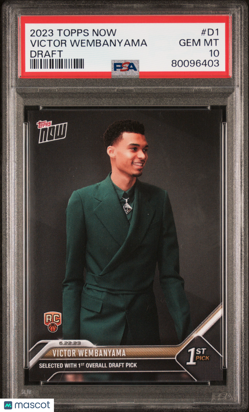 2023 Topps Now Draft Victor Wembanyama #D1 PSA 10