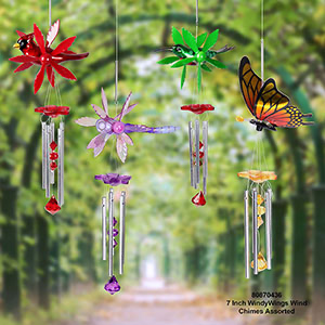 WindyWings Wind Chimes, Assorted, 7”