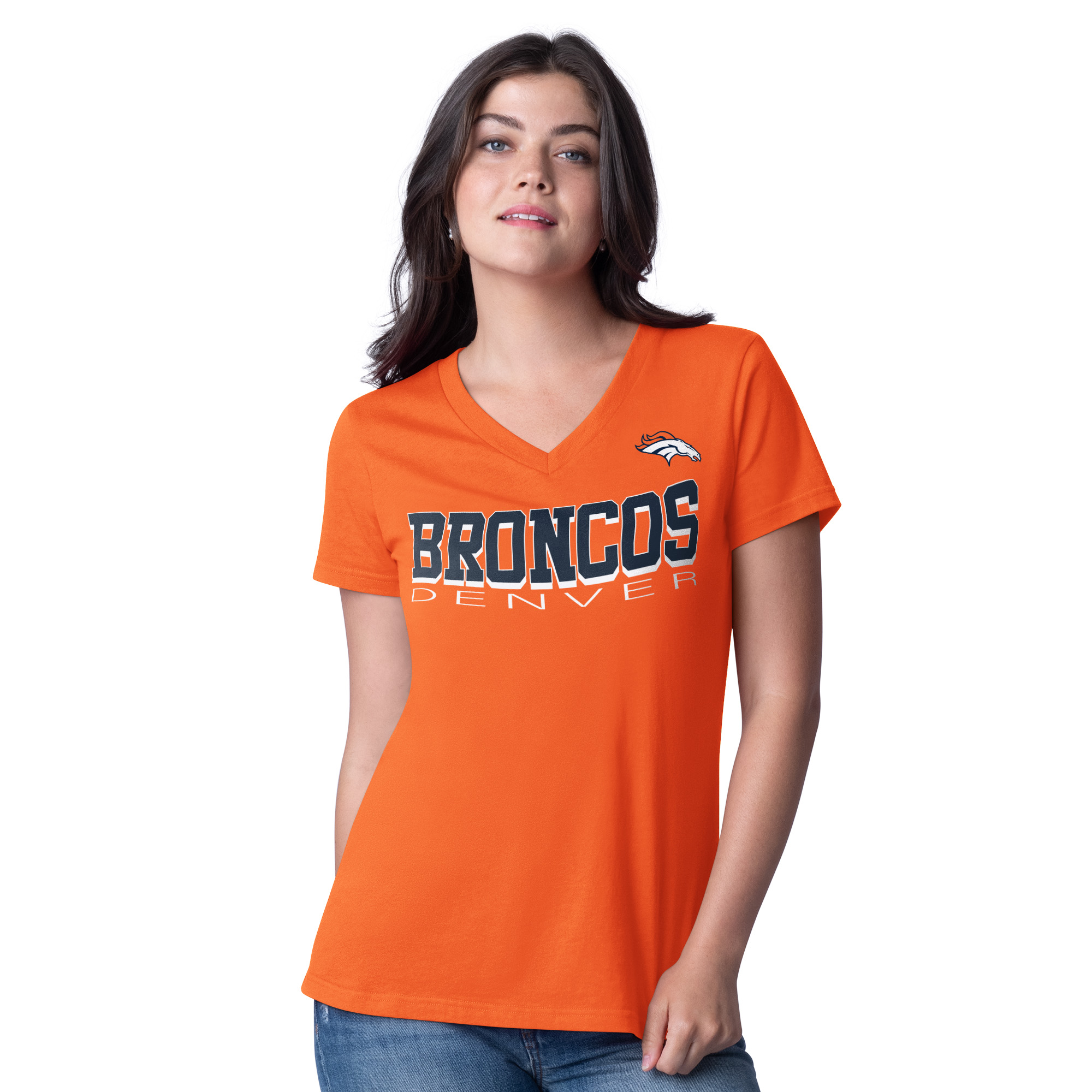 Denver Broncos Ladies Orange Downtown g-III Shirt