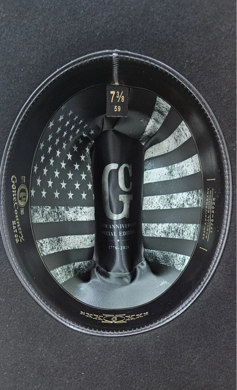 Gone Country Yellowstone Black 6X Rabbit Blend FREEDOM 250 EDITION