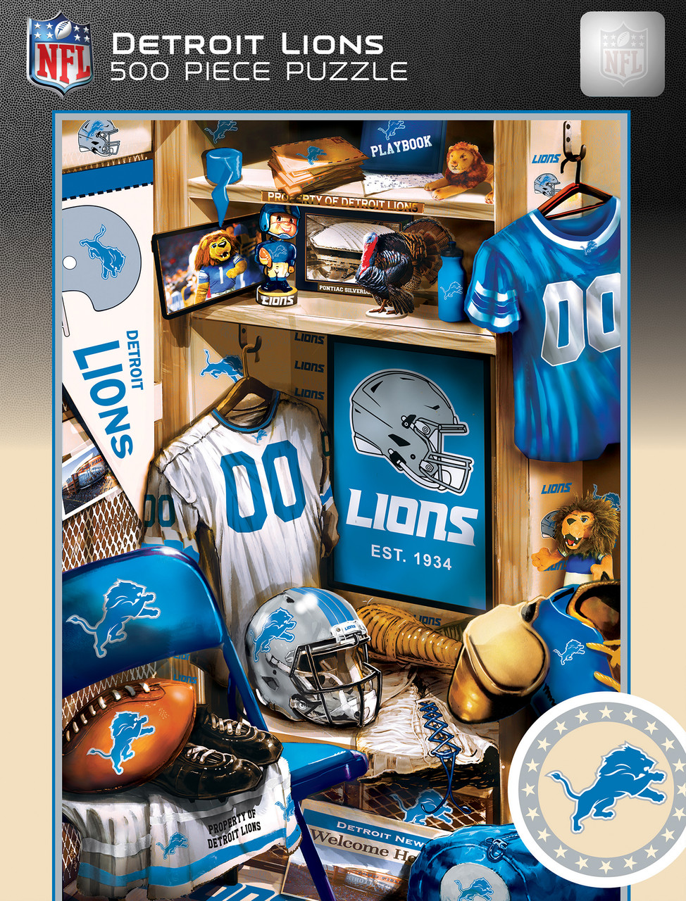 Detroit Lions Iconic Lockeroom Puzzle 500ct