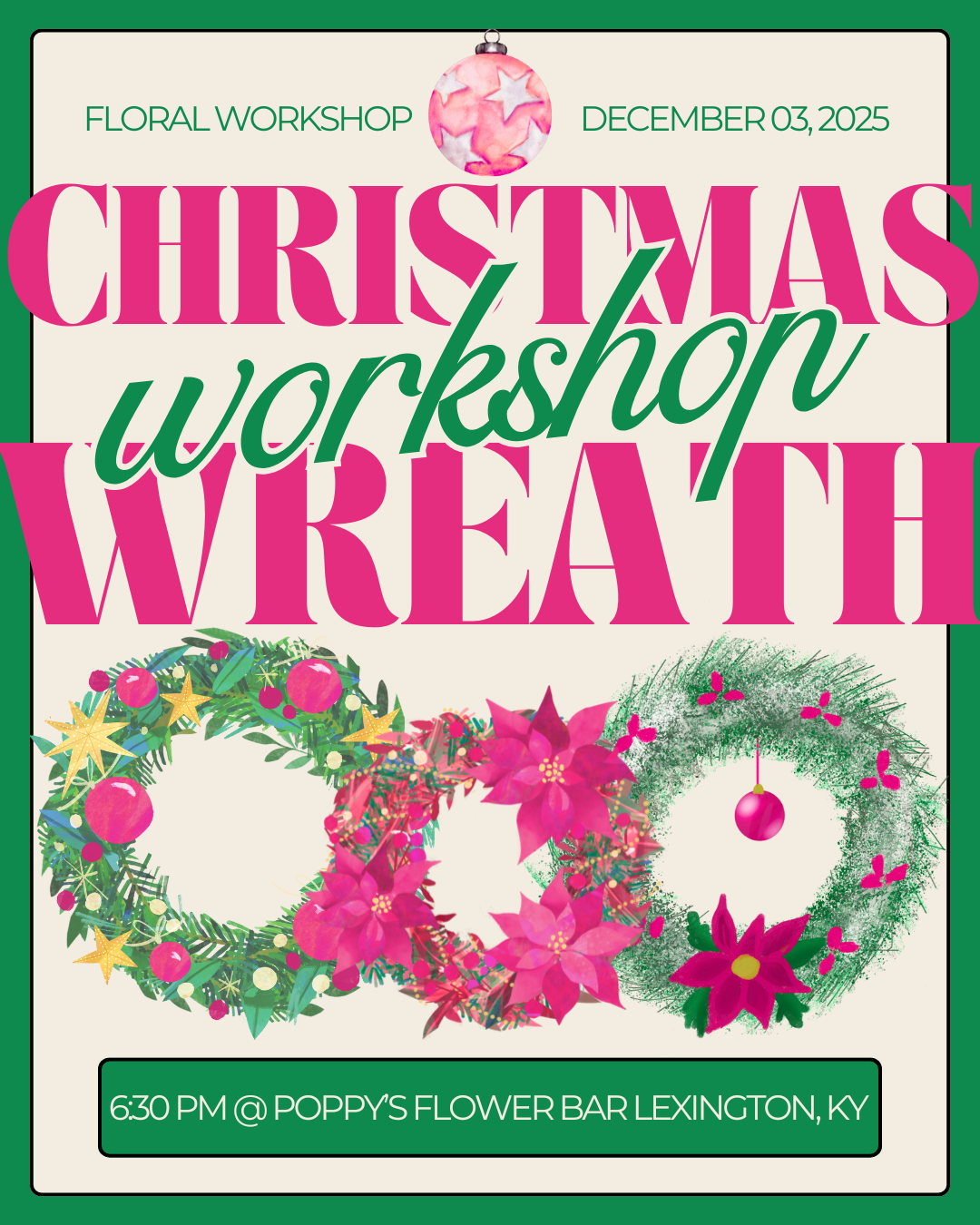 Floral Christmas Wreath Workshop