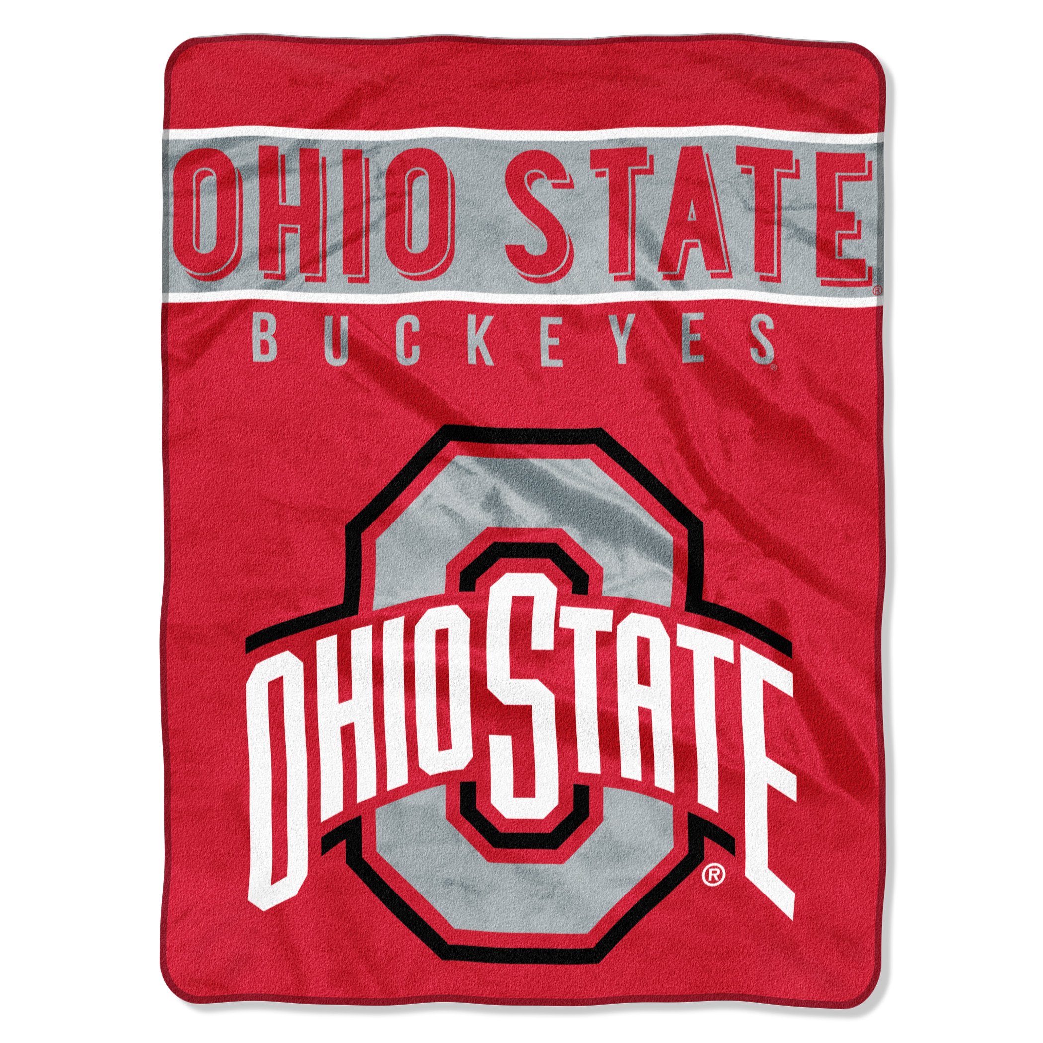 Ohio State Buckeyes Raschel Basic Design Blanket 60x80"