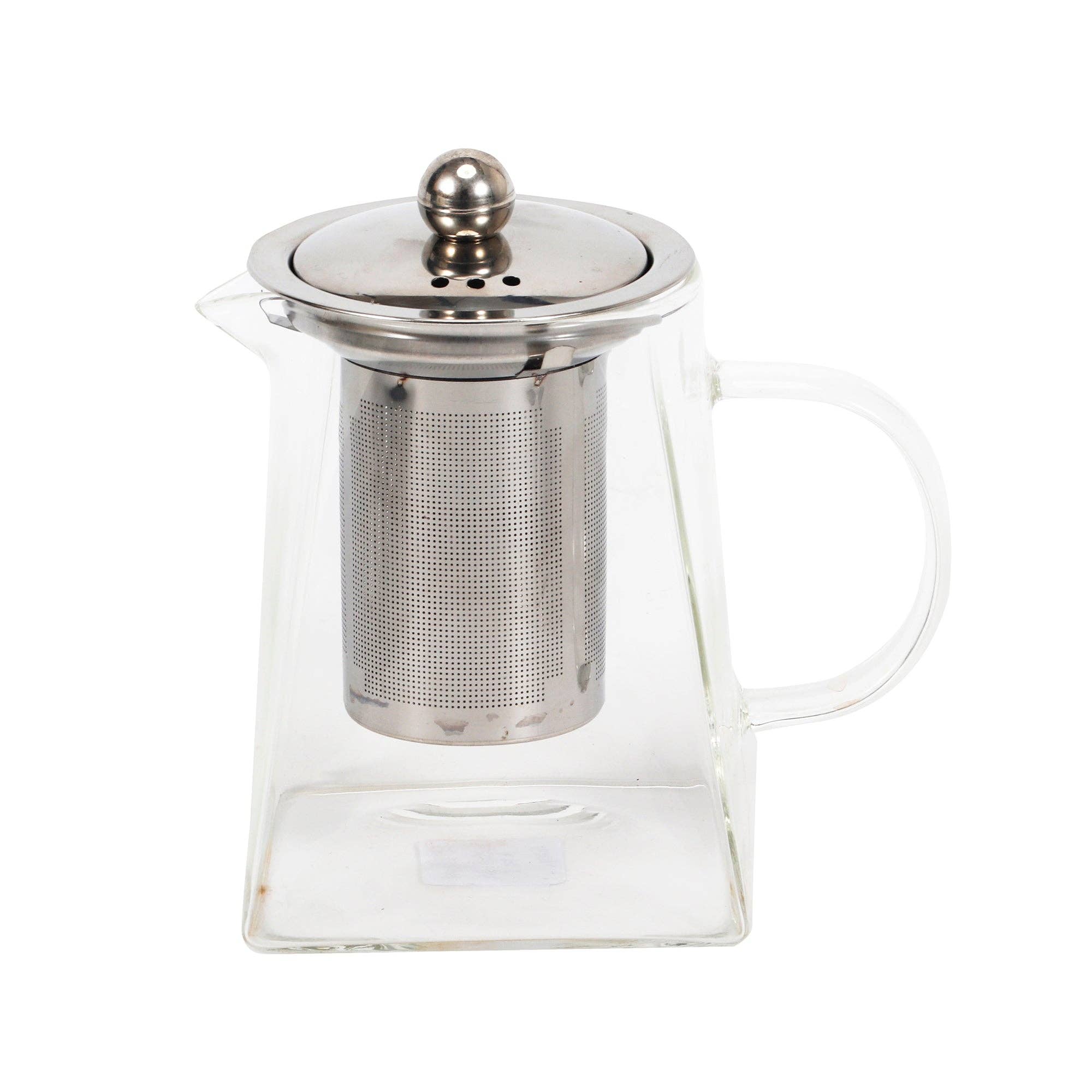 Square Glass Tea Pot 4"H 18oz