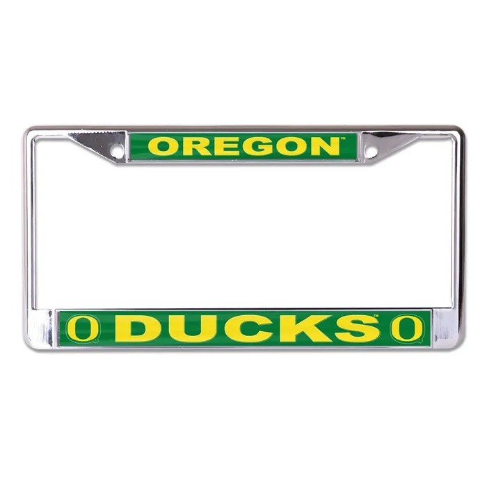 Oregon Ducks Laser Chrome Logo License Plate Frame