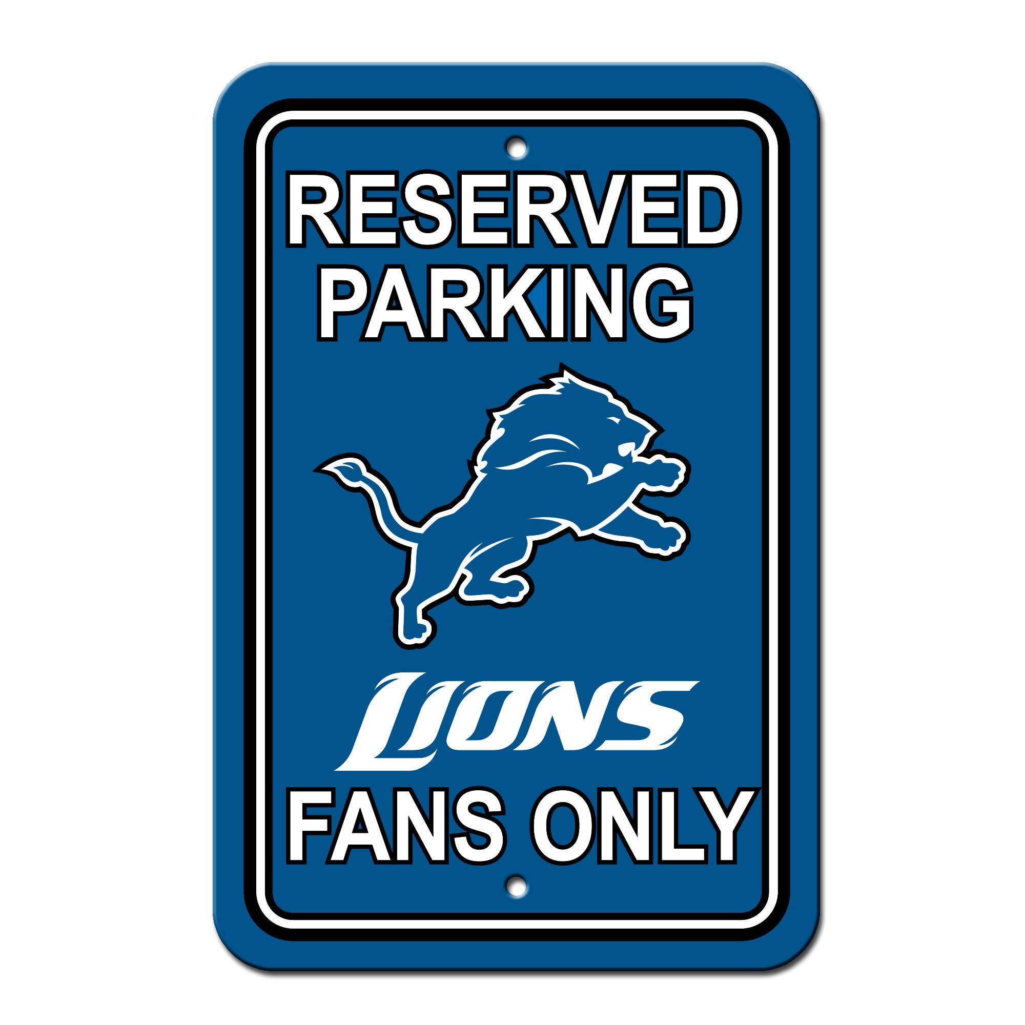 Detroit Lions Sign Reserved Parking Sign 12x18"