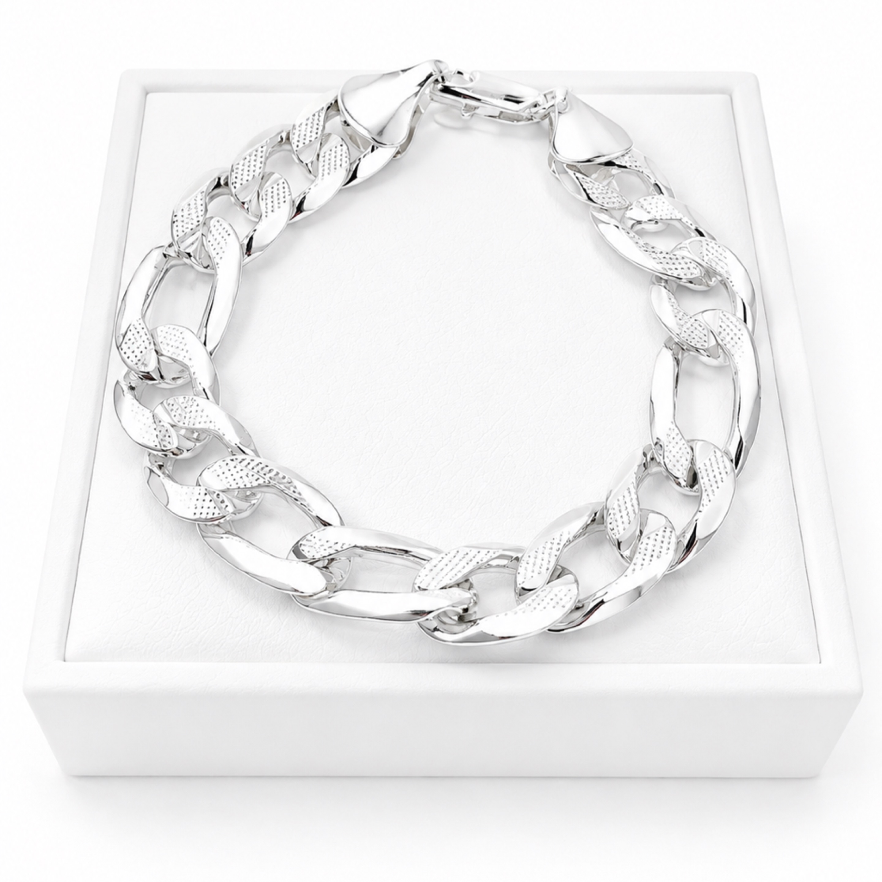 8”  Figaro Bracelet  / 12mm (925) DC 