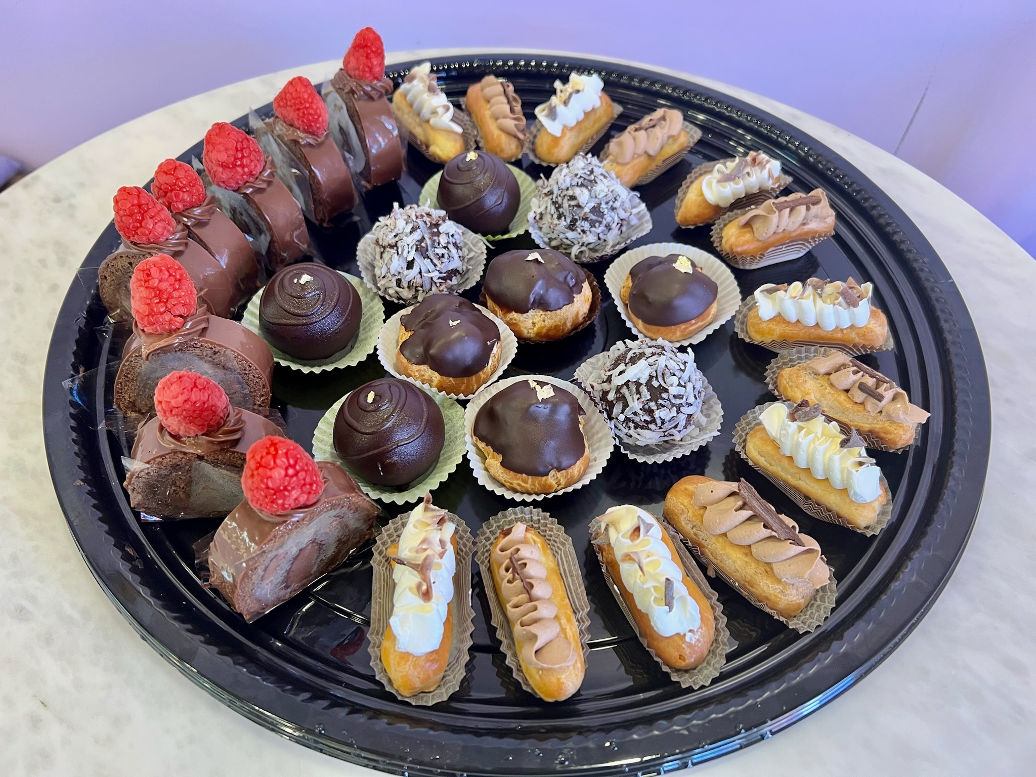 Mini Eclairs and Bites Platter