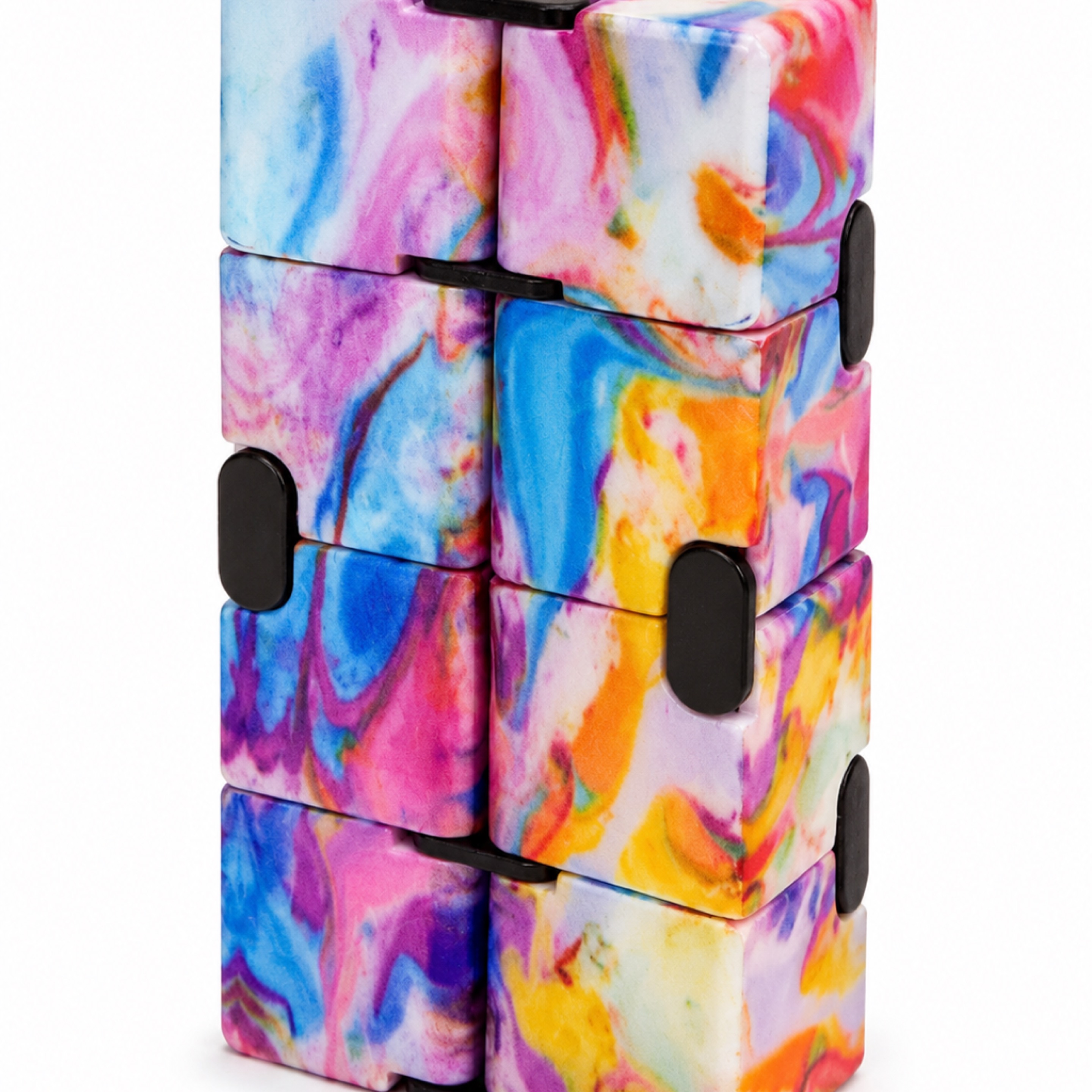 Rainbow Marble Infinity Cube Fidget Toy