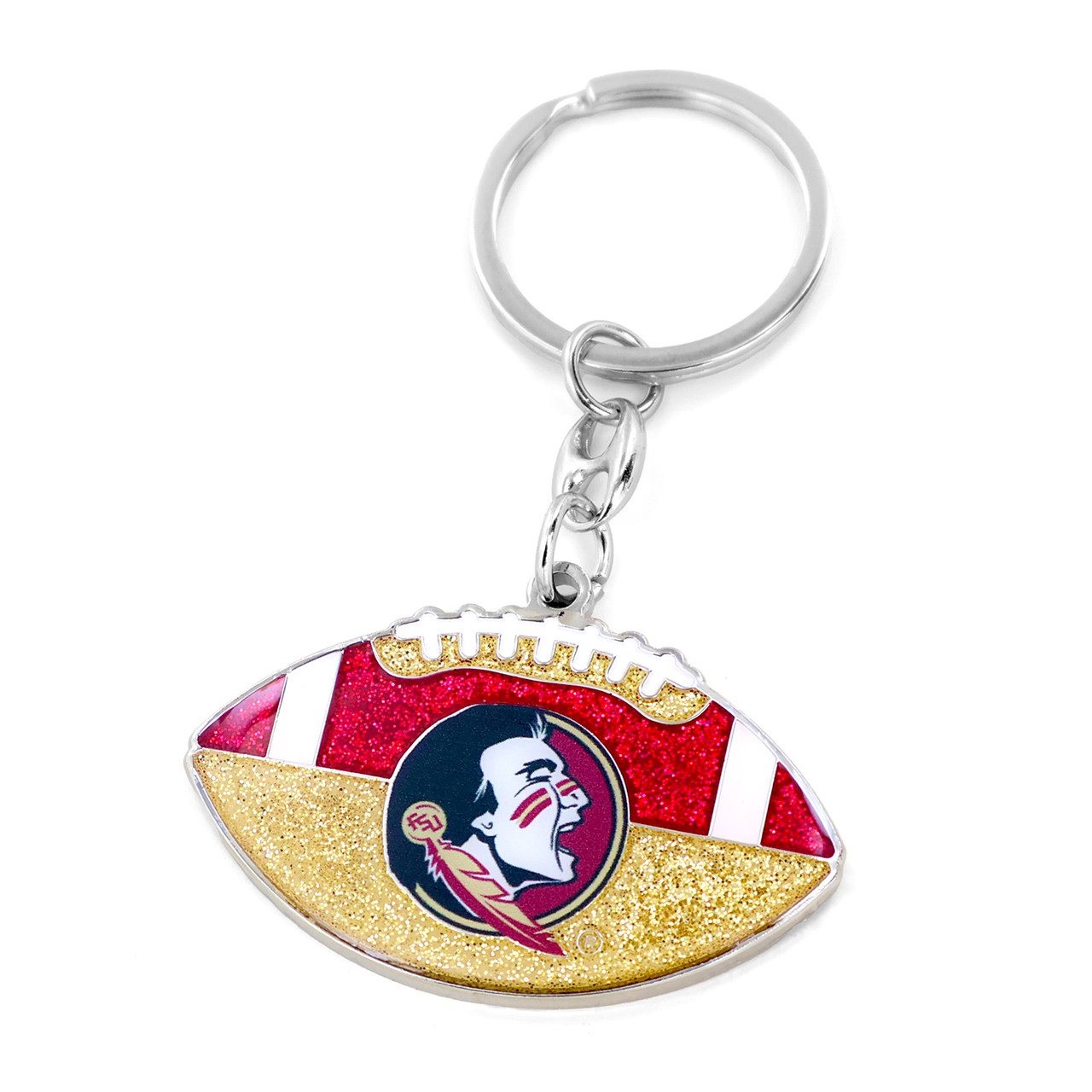 Florida State Seminoles Glitter Football Keychain