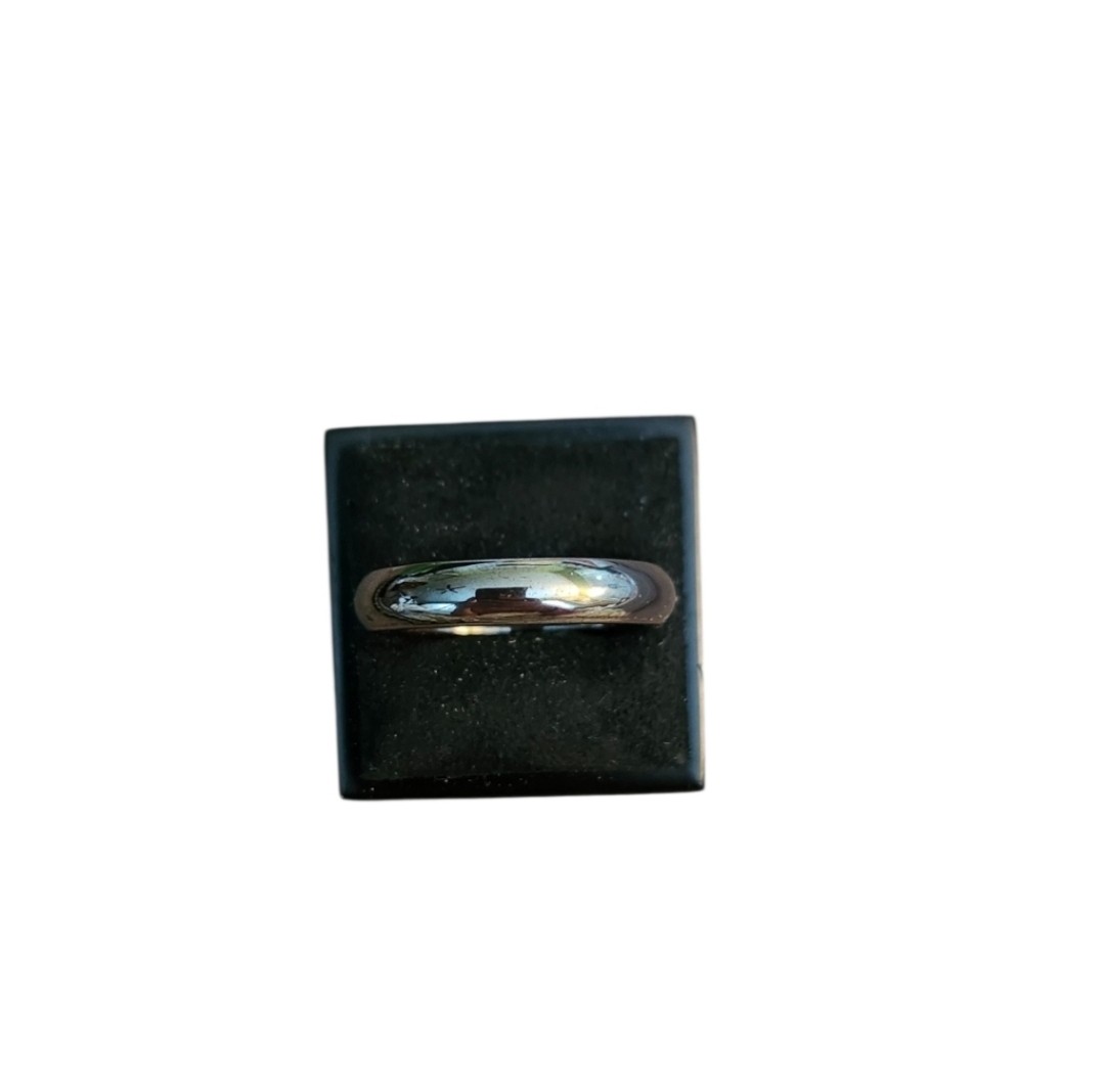 Size 11 Gunmetal Toned Polished Band