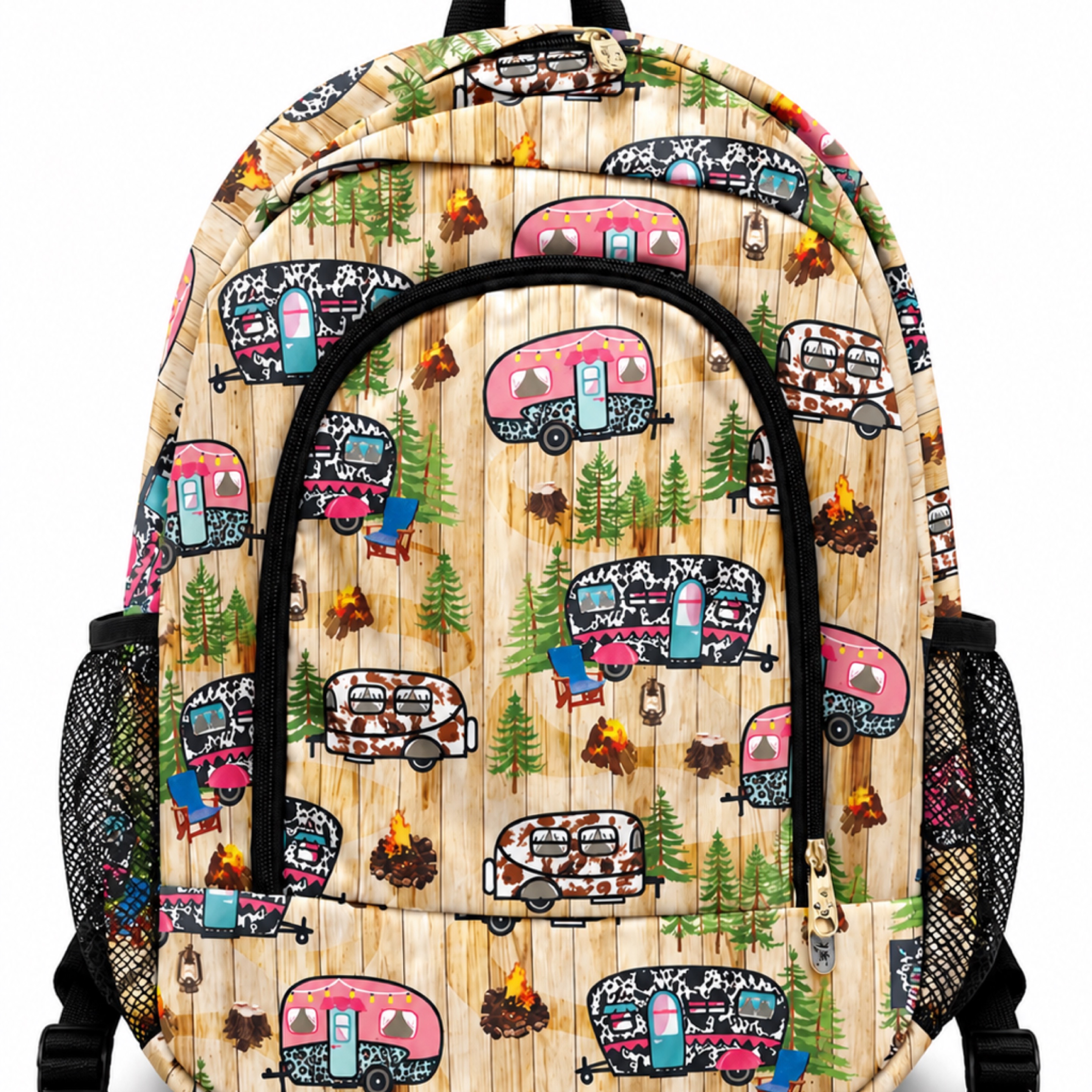 Retro Camper Print Kids Backpack