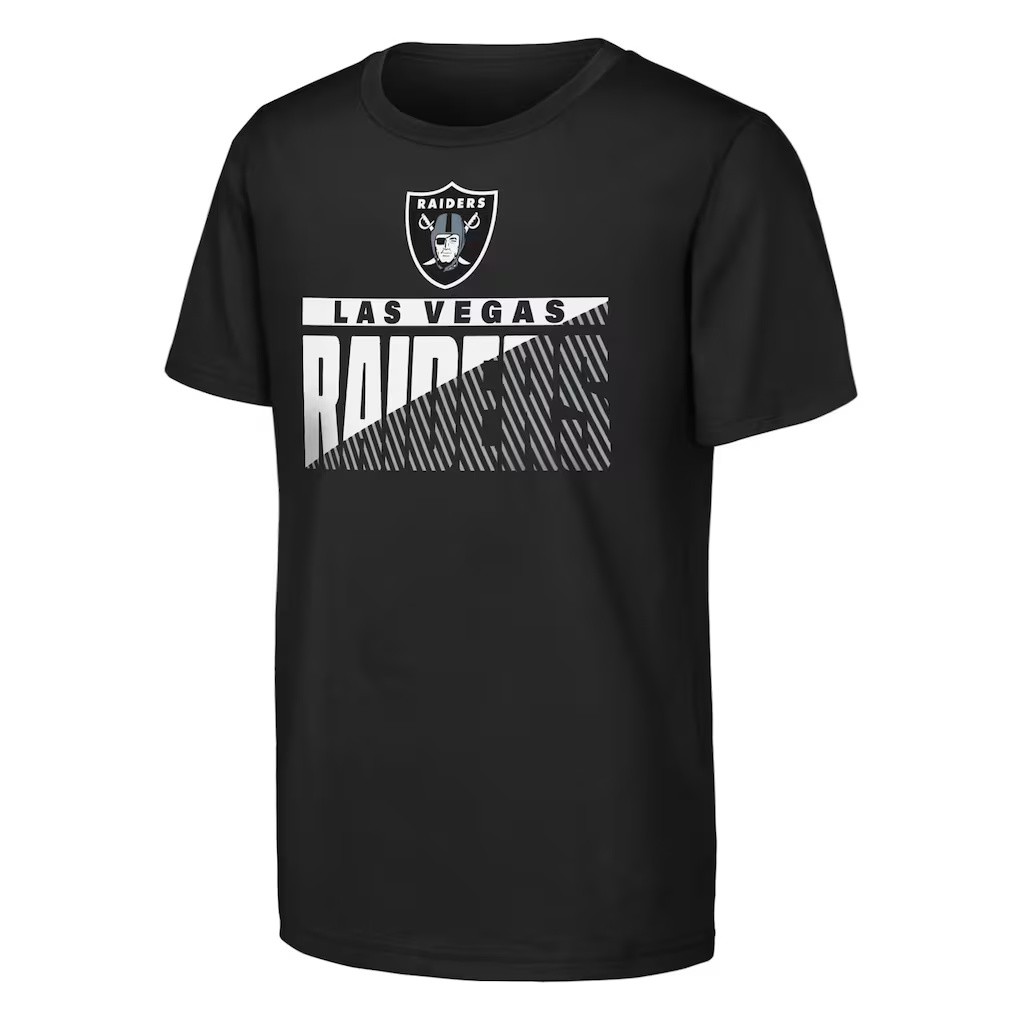 Las Vegas Raiders Black Over the Middle Kids Shirt