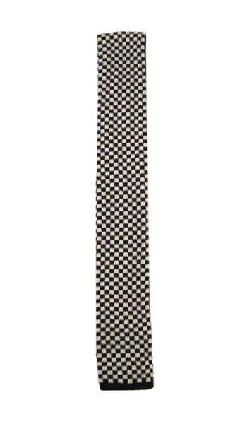 Bk/Wh-Check Knit