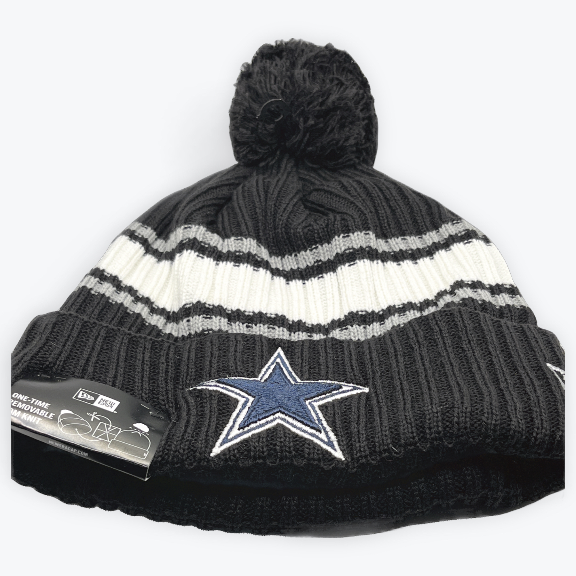 Dallas Cowboys Black and White Sideline Beanie