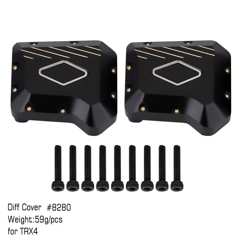 Black Coating Brass Diff Cover #8280 For Trx-4