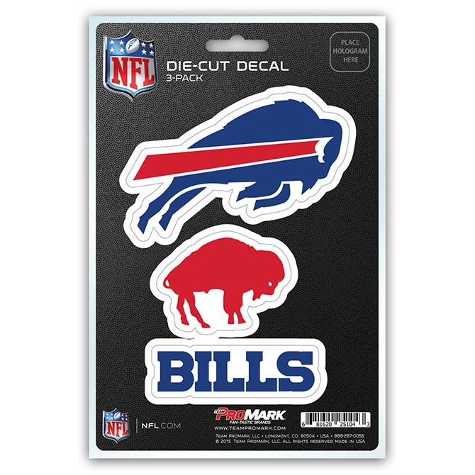 Buffalo Bills Die Cut Team Decals 3pk