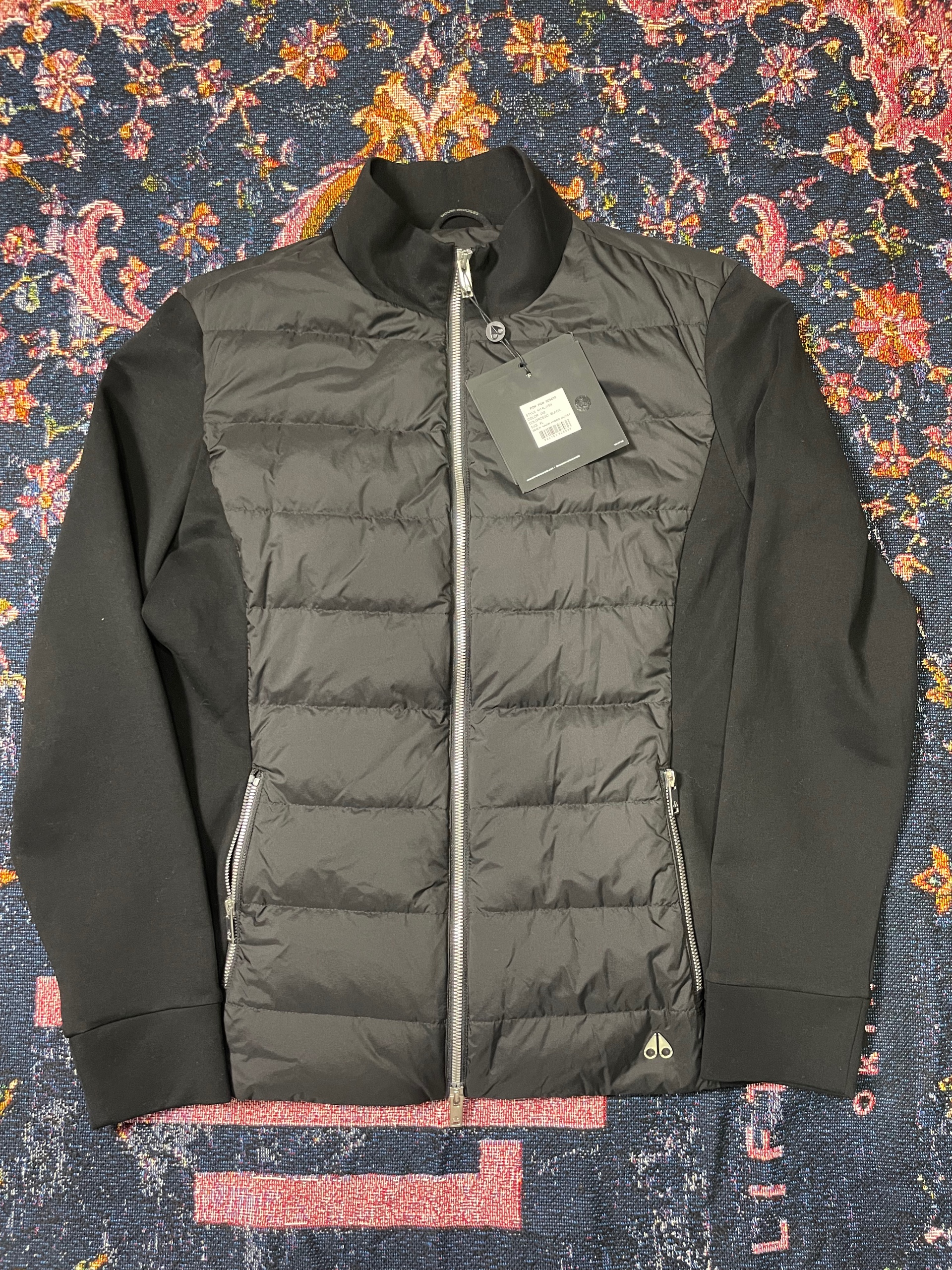 Moose Knuckles Black Hybrid Down Puffer Jacket Full Zip  WOMEN'S ( NEW )