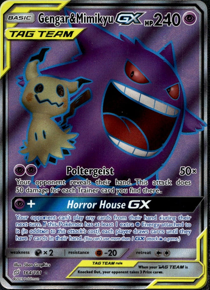 Gengar & Mimikyu GX - SM9 164/181