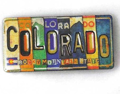 Colorado License Plate Epoxy Magnet