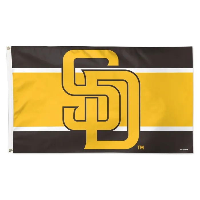 San Diego Padres Deluxe Horizontal Stripes Flag 3x5'