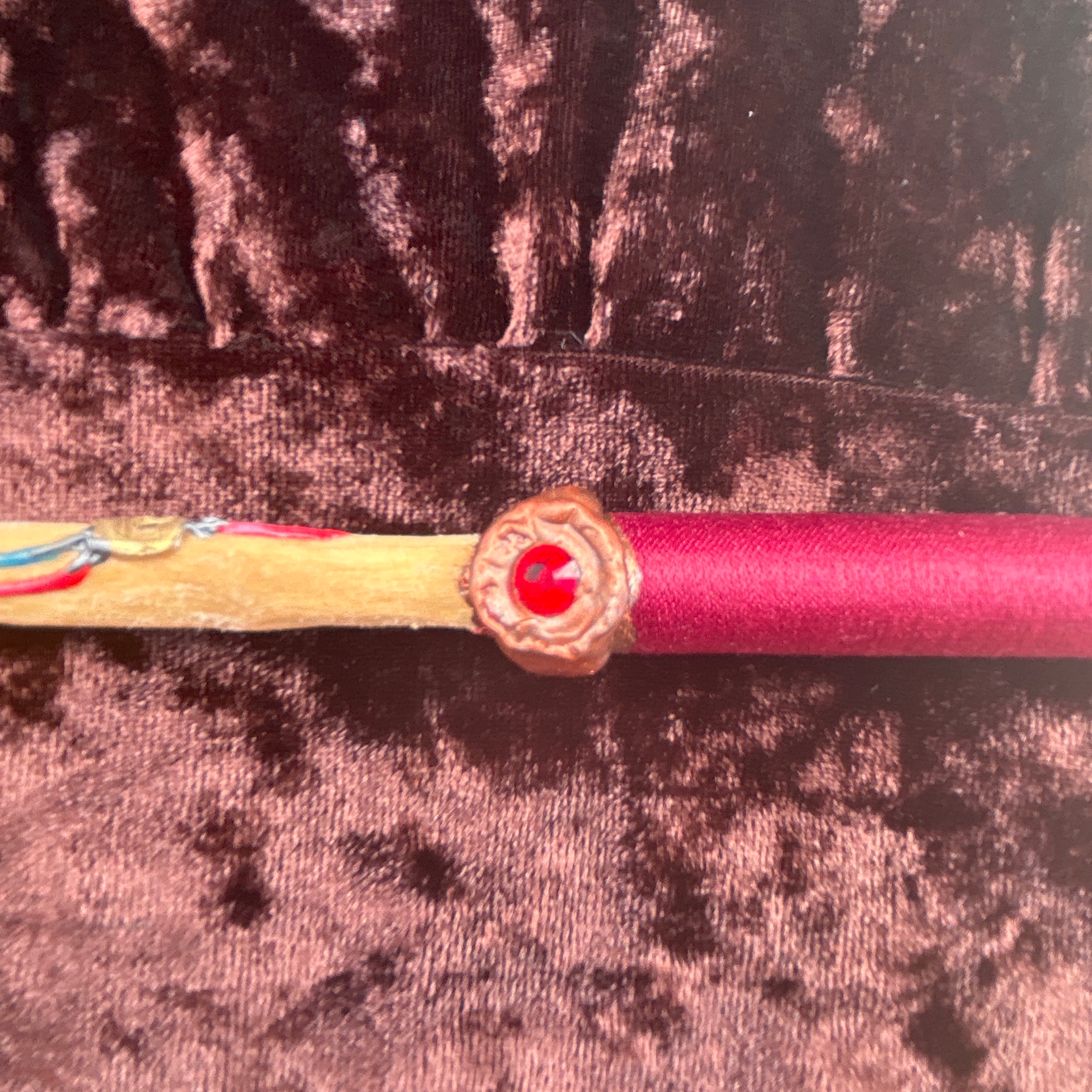 Steam Copper 9 3/4" Beech Theoretical w/ Ruby Colour Crystal