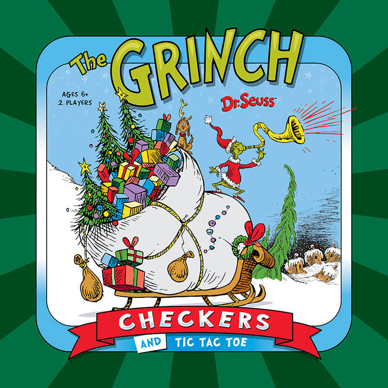 The Grinch Checkers and Tic Tac Toe Tin