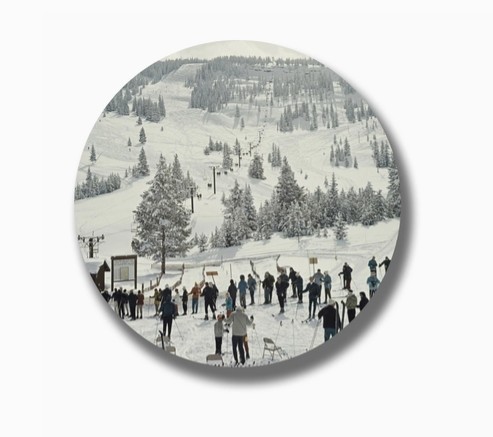 Ski Resort Ceramic Coaster
