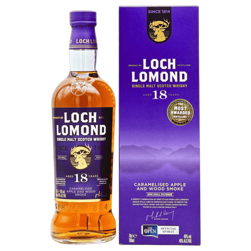 Loch Lomond Scotch Single Malt Carmelised Apple And Wood Smoke 18yr