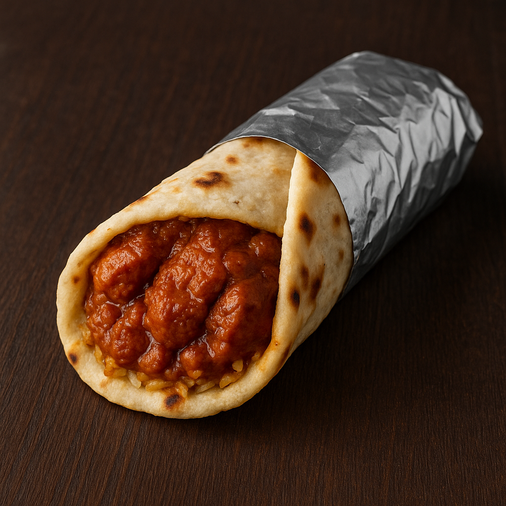 Chicken Vindaloo Naan Wrap (Spicy)/ Wrap de Naan con Pollo Vindaloo