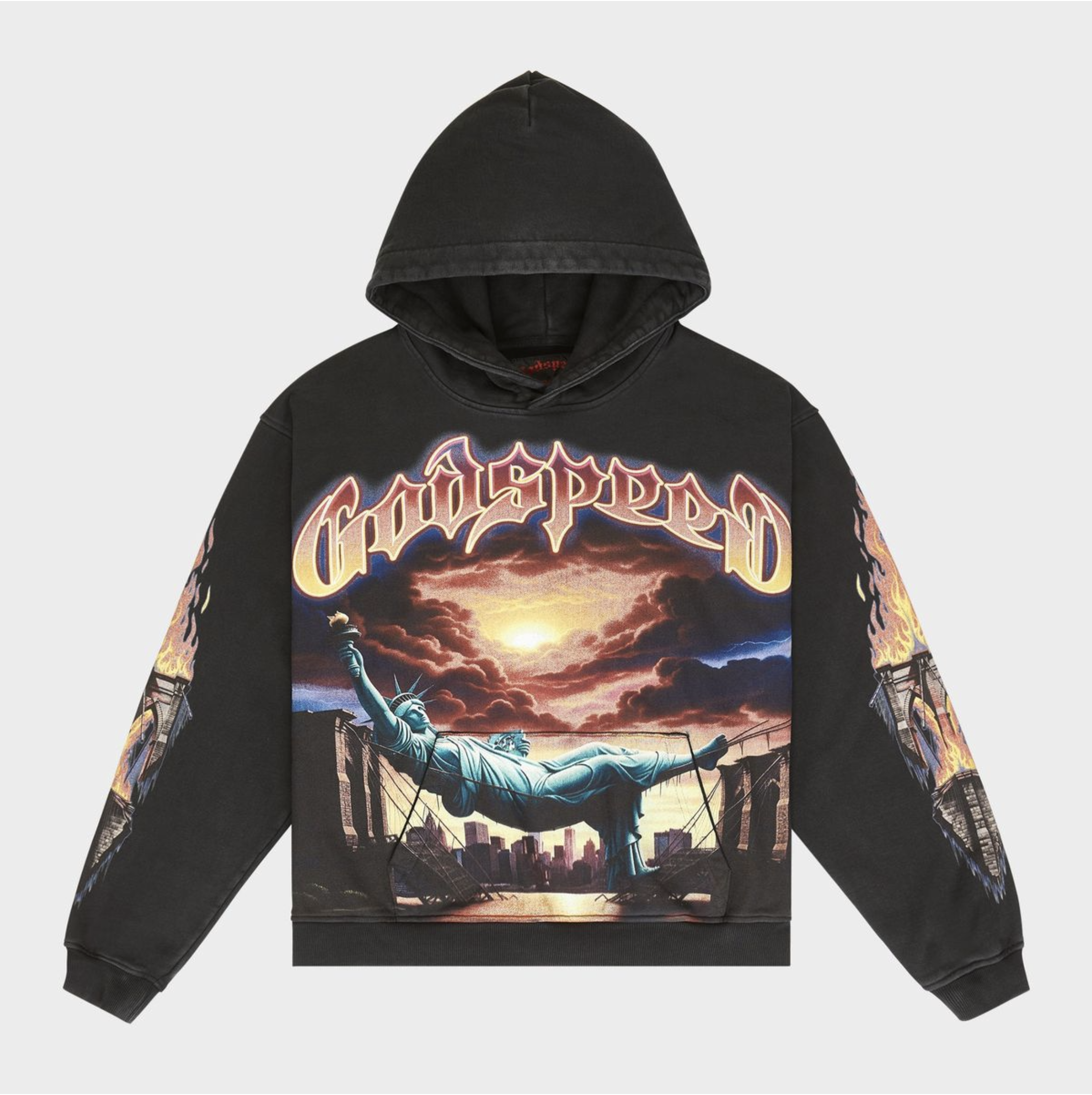 GODSPEED Burnt Bridges (Black Wash) (Burnt-Bridges-Black-Wash) HOODIE