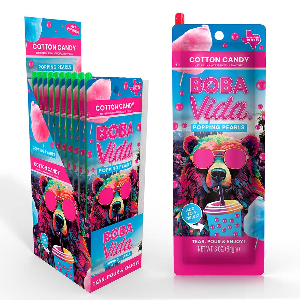 BobaVida Popping Boba -Super Cotton Candy, 10ct