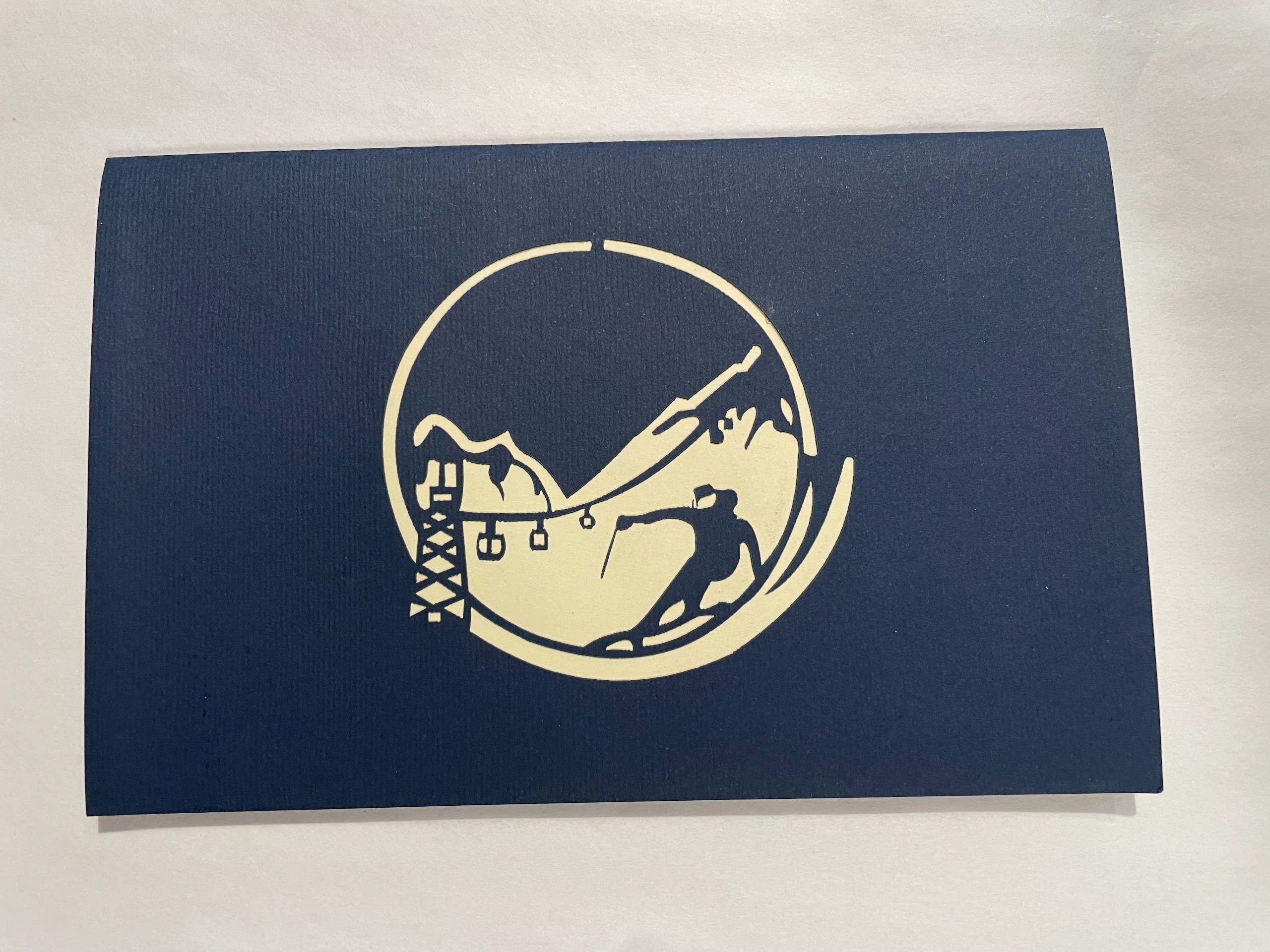 Ski Pop-Up Notecard