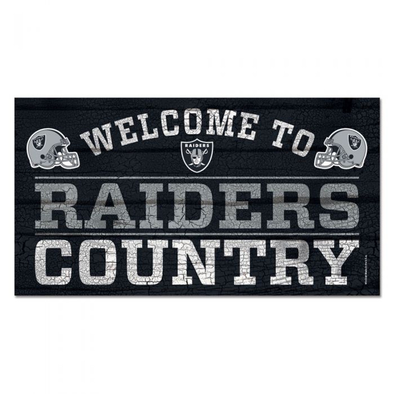 Las Vegas Raiders Country Wood Sign 13x24"