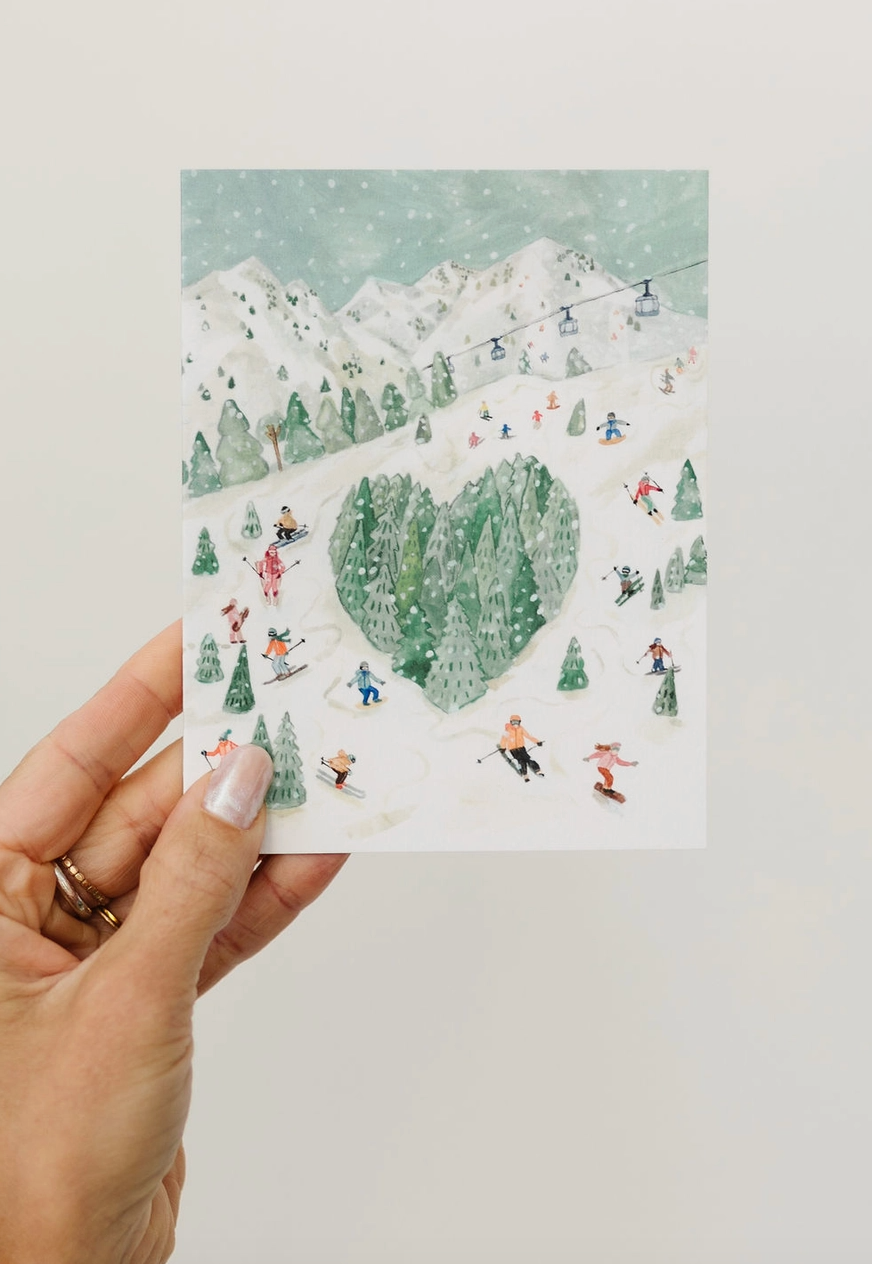 Love on the Slopes Notecard