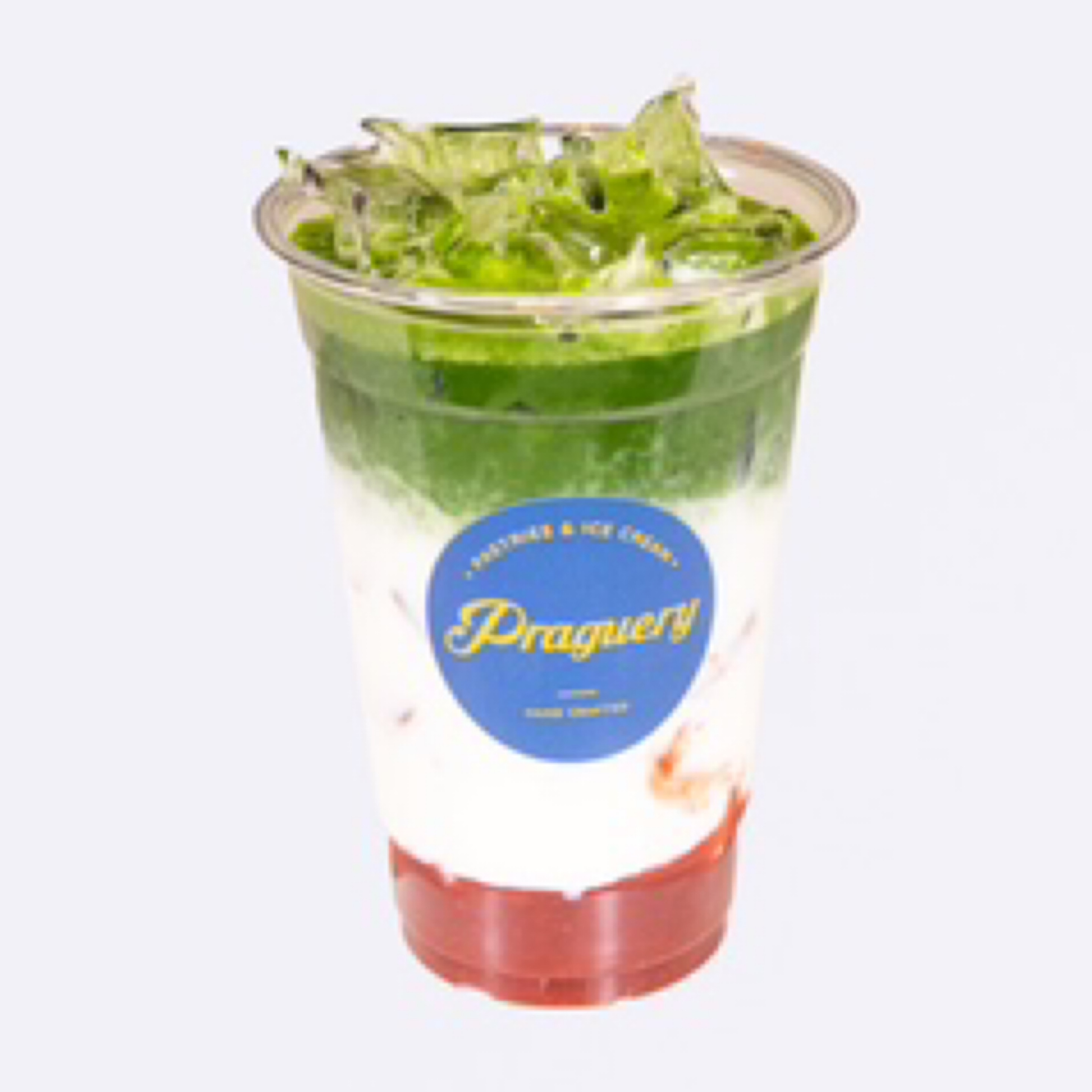 Strawberry Matcha Latte (Iced)