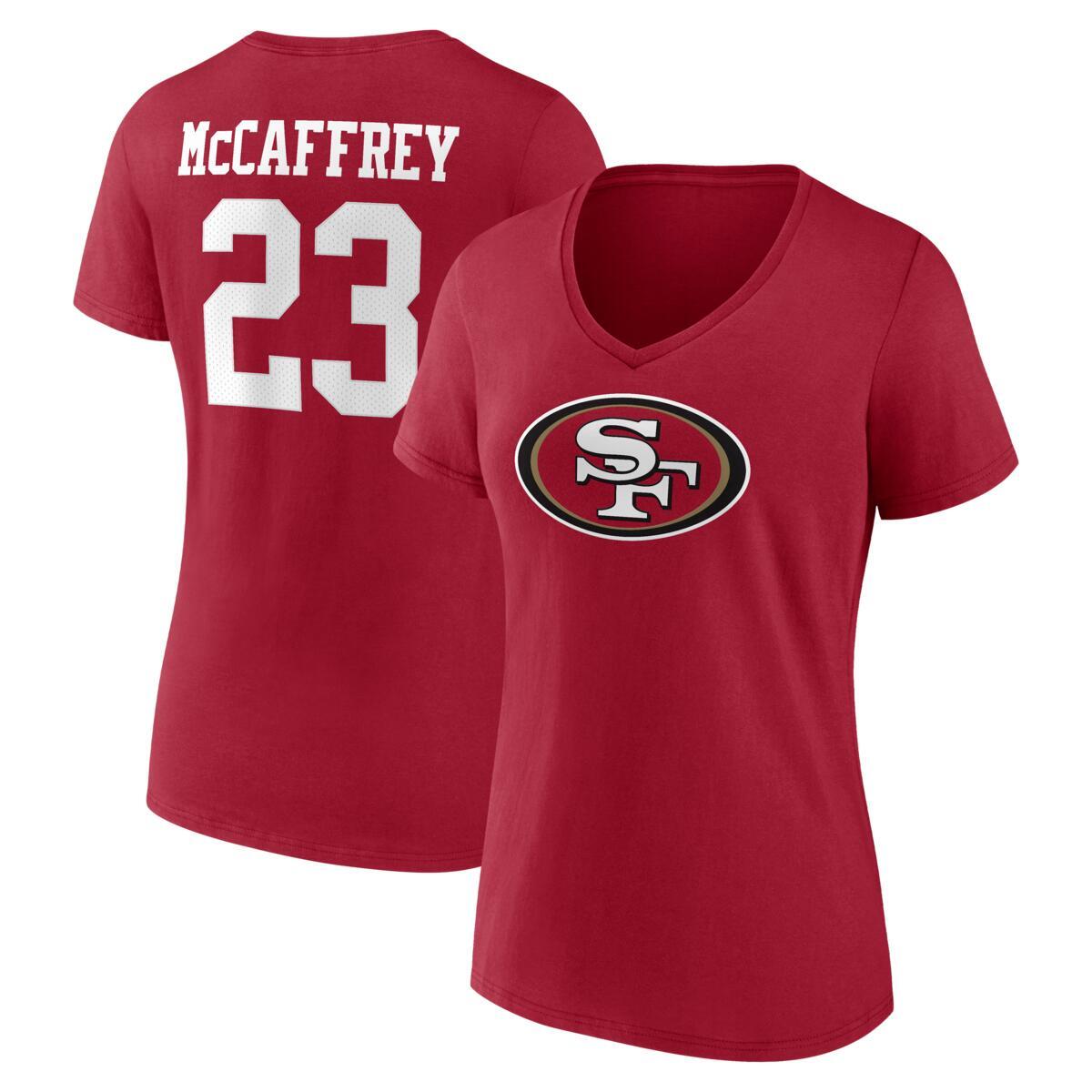 San Francisco 49ers Ladies Christian McCaffrey #23 Player Icon Shirt