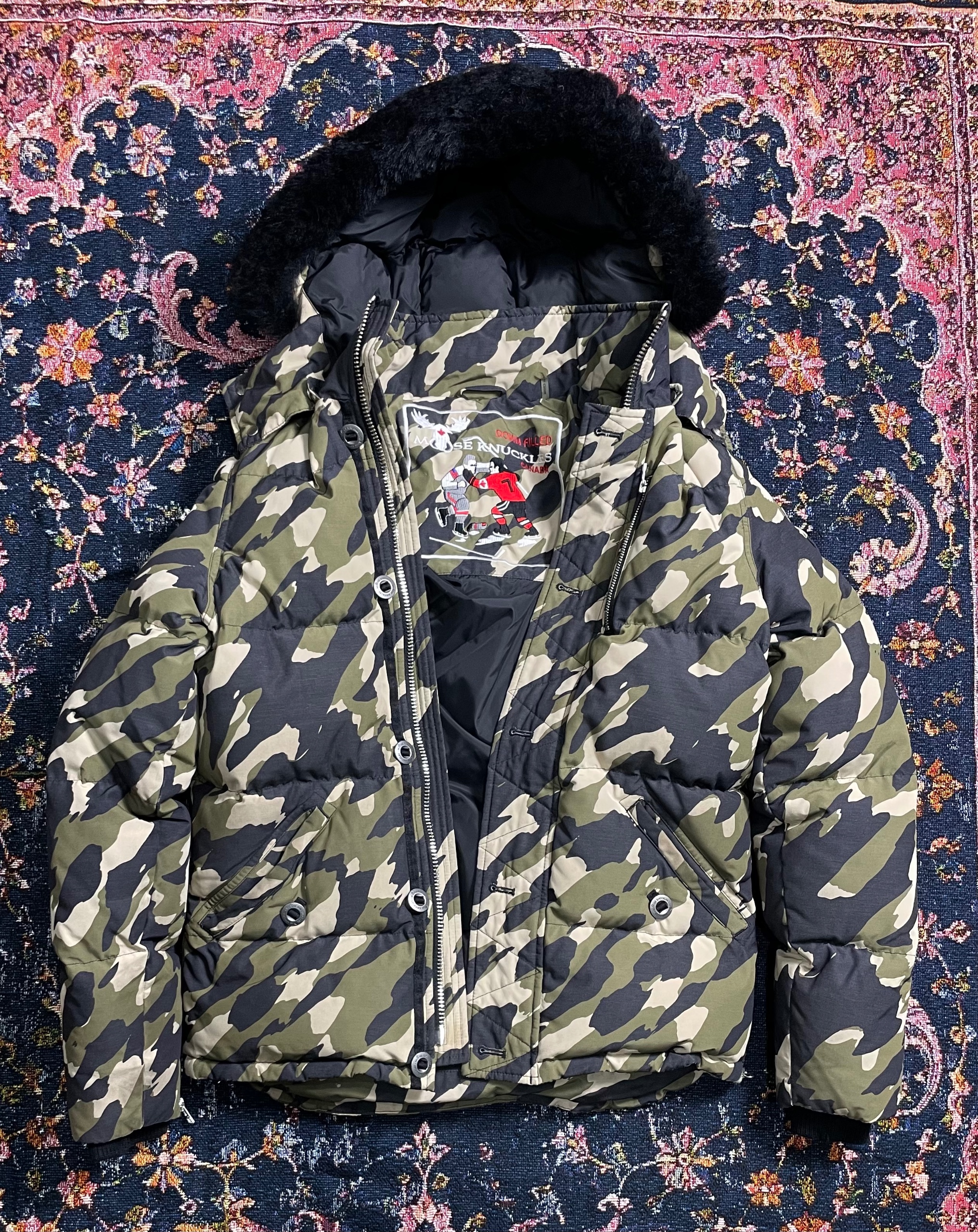 Moose Knuckles Men's Green 3Q Camo Jacket Size S ( USED )