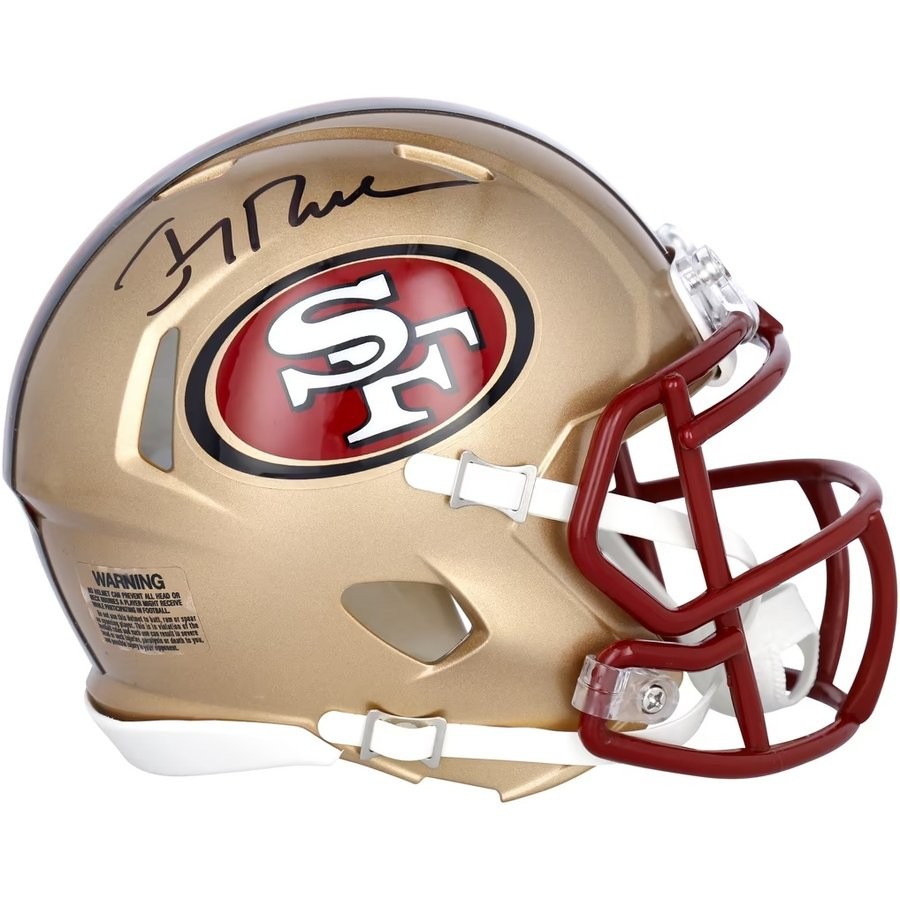San Francisco 49ers Jerry Rice Autographed Riddell Speed Mini Helmet - Fanatics Authenticated