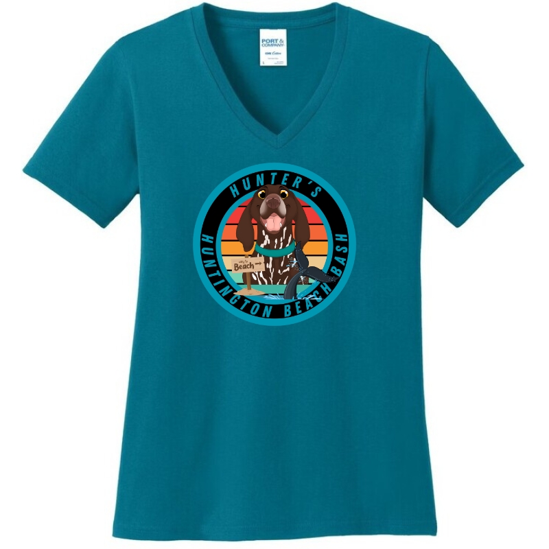 Hunter's Huntington Beach Bash Ladies Teal Shirt