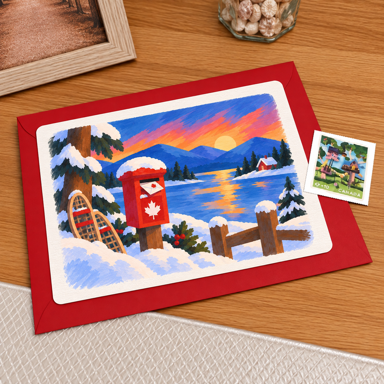 Postcard 4x6 - Somewhere in January (+Stamp)