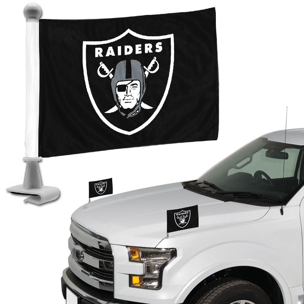 Las Vegas Raiders Black Ambassador Car Flags Set