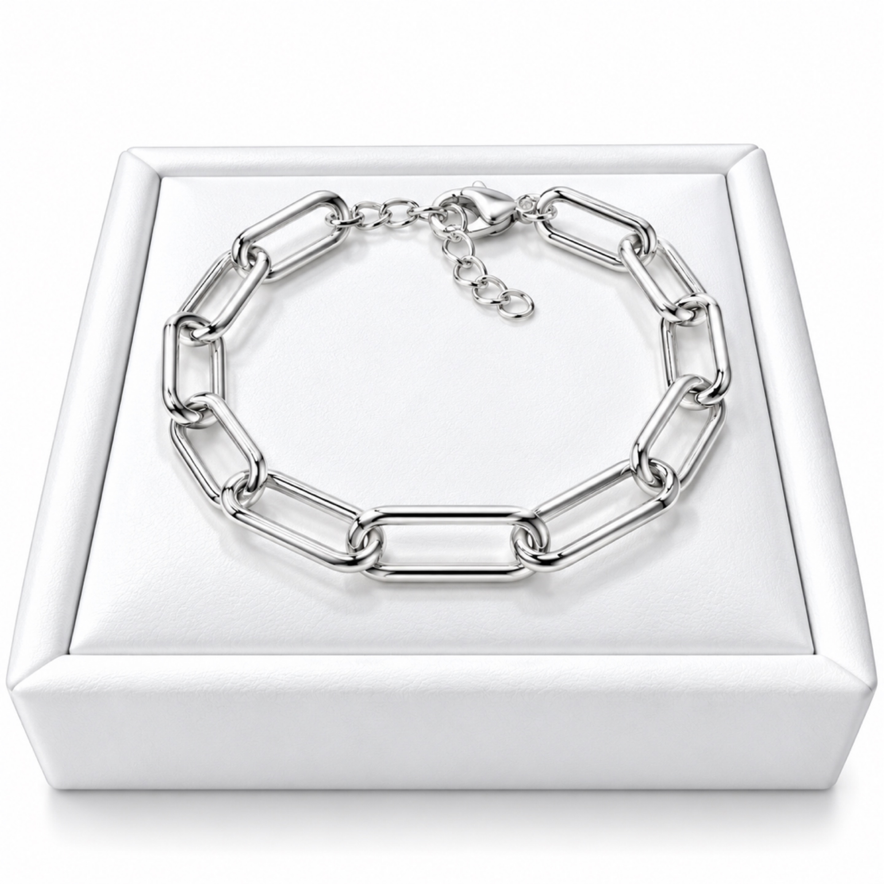 Silver Paper Clip Bracelet