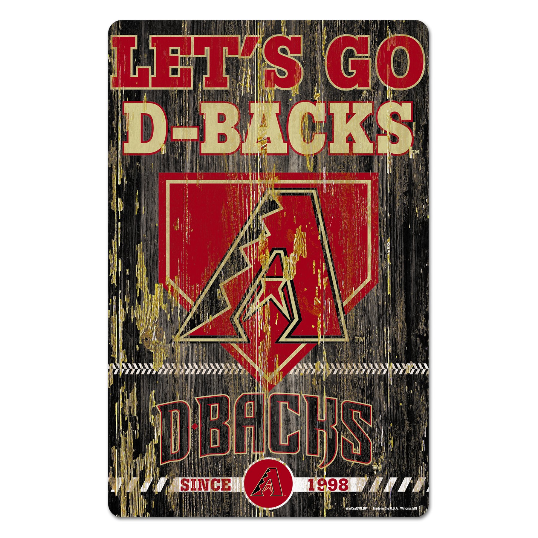 Arizona Diamondbacks Wood Slogan Sign 11x17"