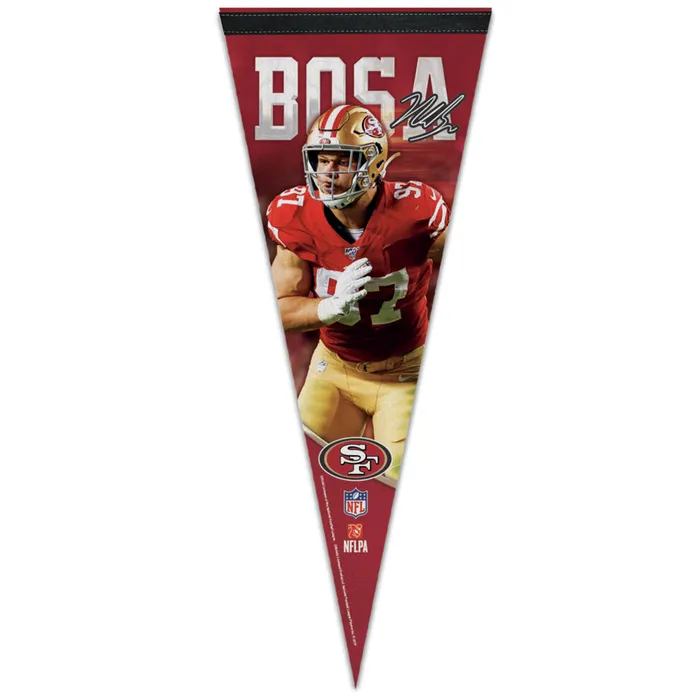 San Francisco 49ers Nick Bosa Premium Pennant 12x30"