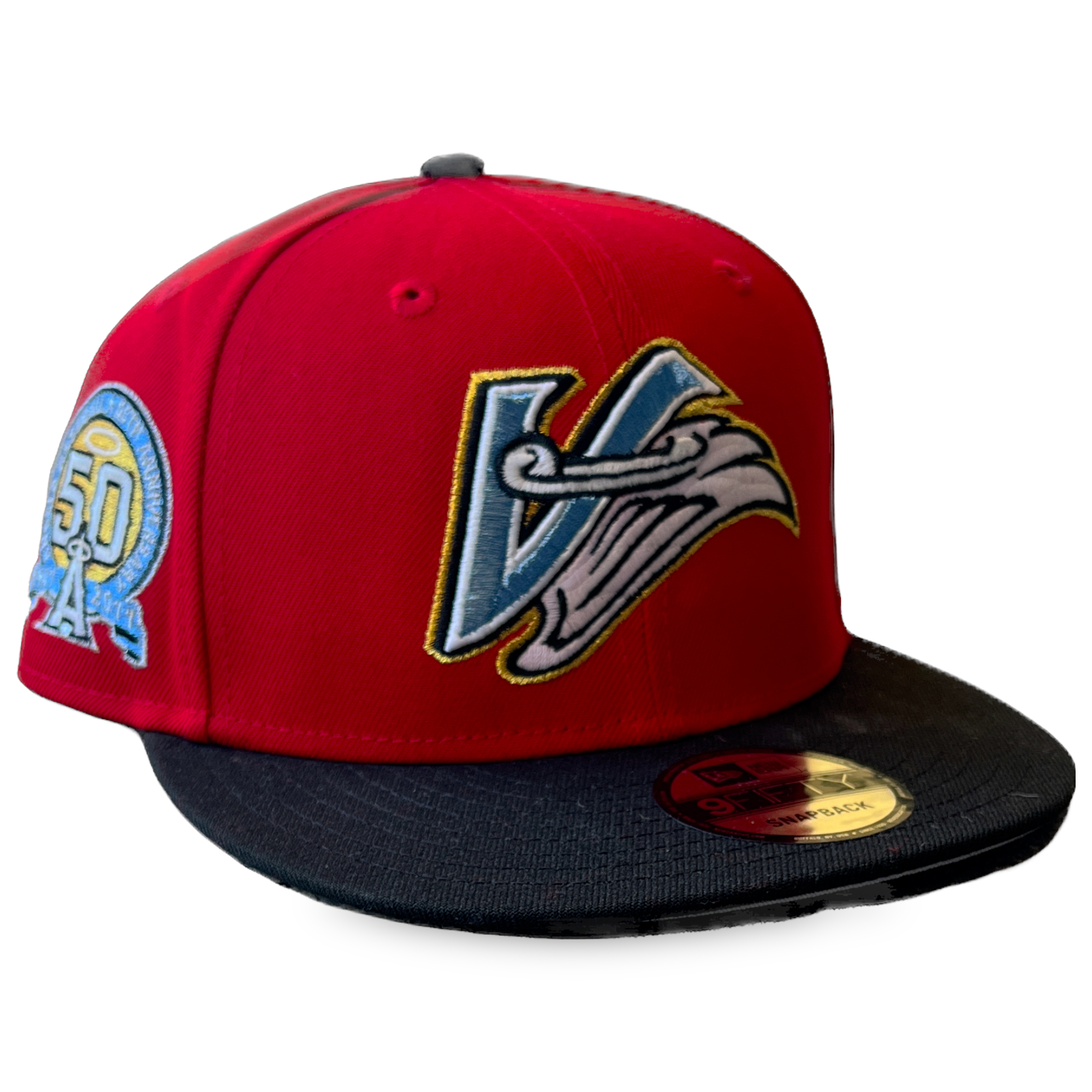 Anaheim Angels Red/Black New Era 9FIFTY 50th Anniversary Snapback Hat