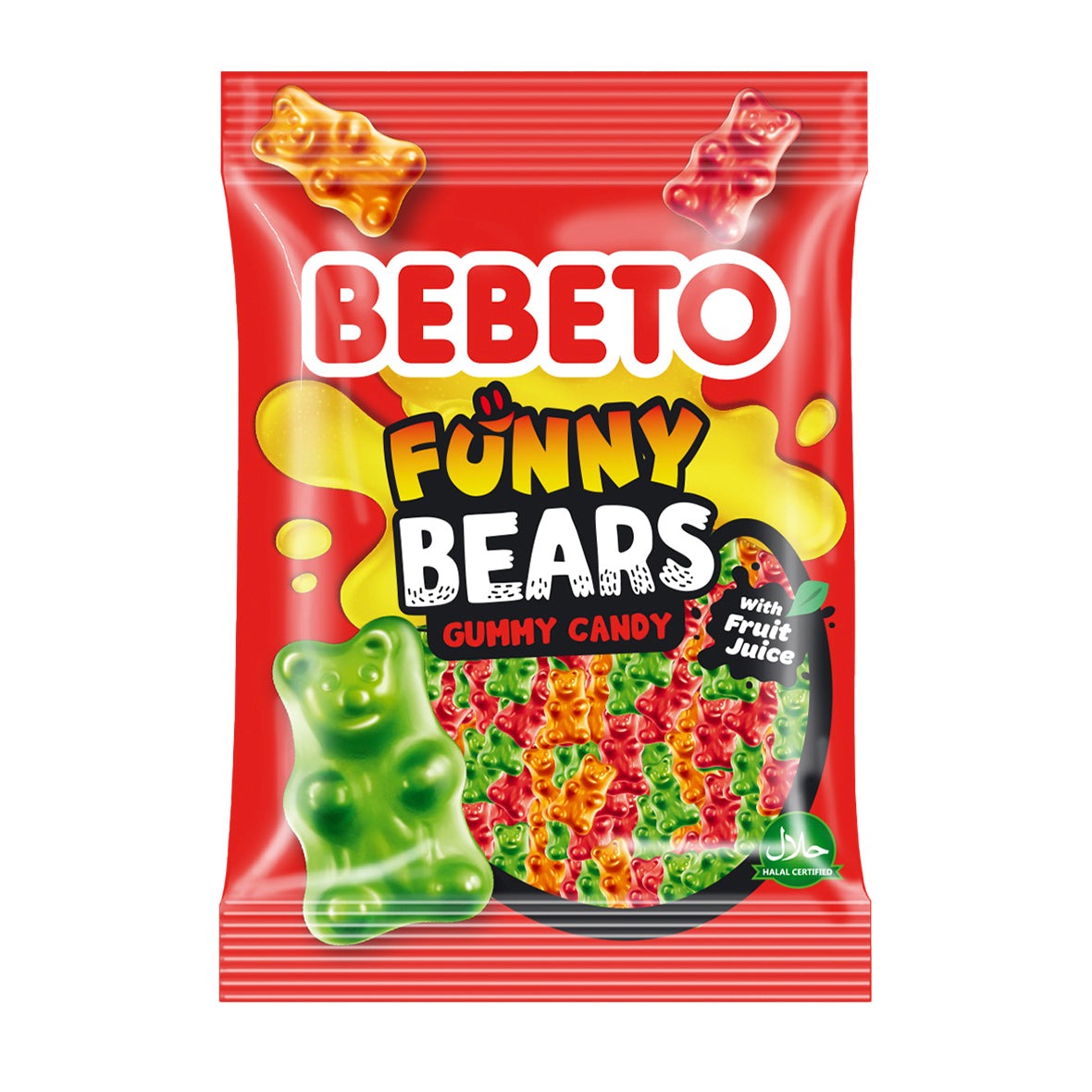 Bebeto Import Funny Bear Gummy Peg Bag 2.82 oz 12ct